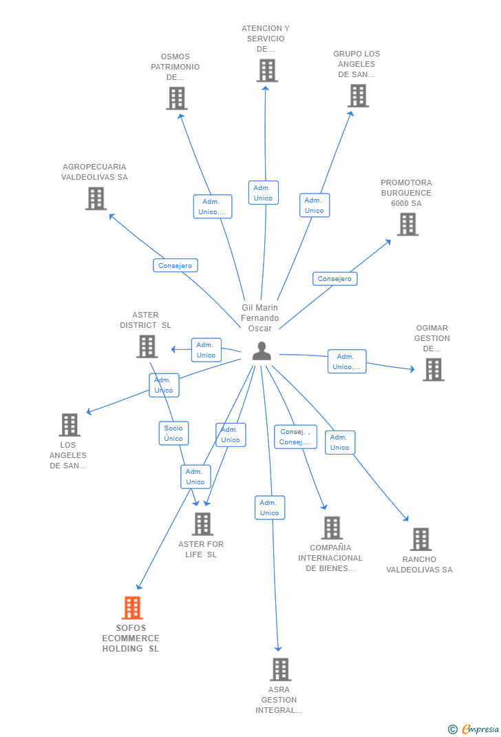 Vinculaciones societarias de SOFOS ECOMMERCE HOLDING SL