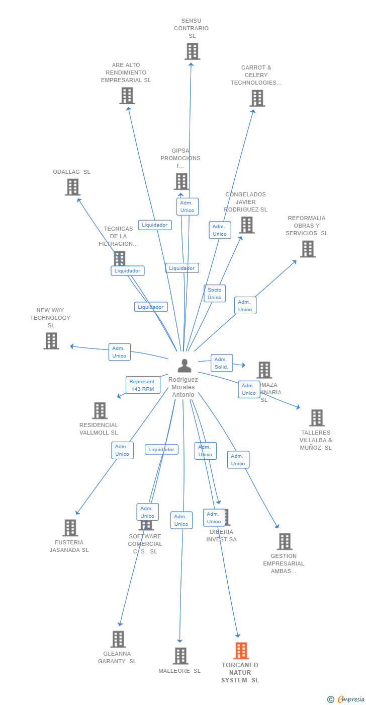 Vinculaciones societarias de TORCANED NATUR SYSTEM SL