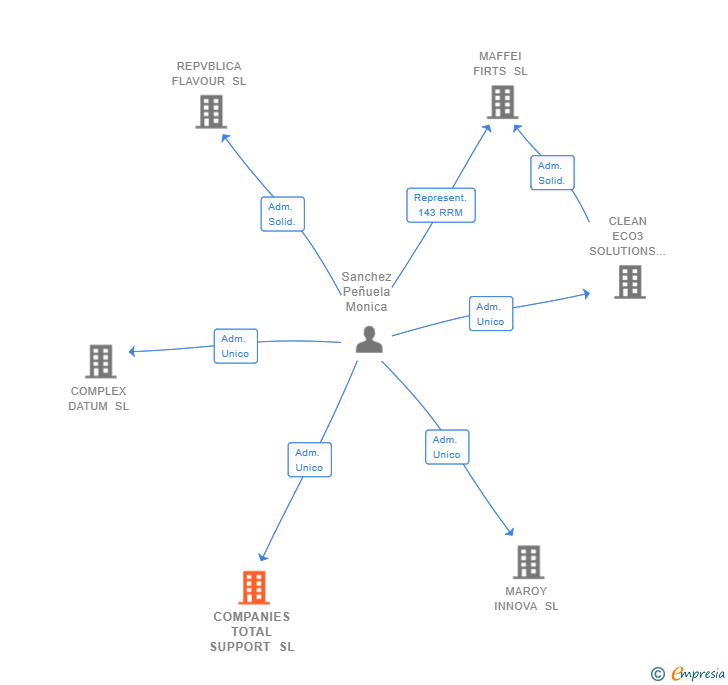 Vinculaciones societarias de COMPANIES TOTAL SUPPORT SL
