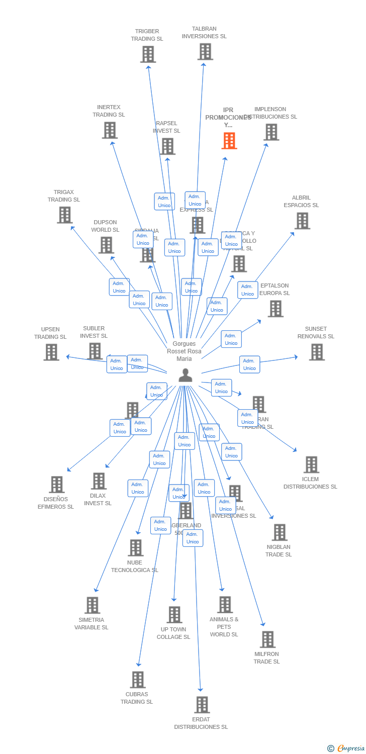 Vinculaciones societarias de IPR PROMOCIONES Y ESPACIOS SL