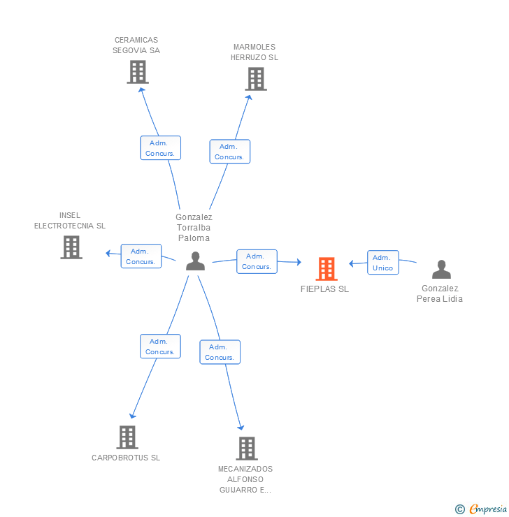 Vinculaciones societarias de FIEPLAS SL