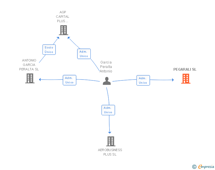 Vinculaciones societarias de PEGARALI SL