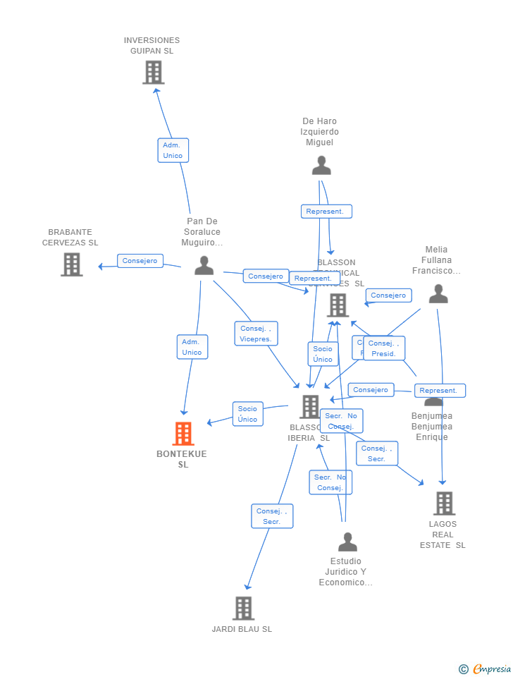 Vinculaciones societarias de BONTEKUE SL