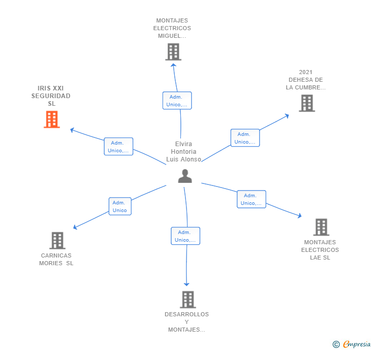 Vinculaciones societarias de IRIS XXI SEGURIDAD SL