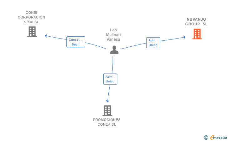 Vinculaciones societarias de NUVANJO GROUP SL
