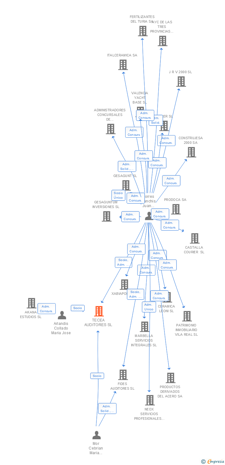 Vinculaciones societarias de TECEA ASSURANCE SLP
