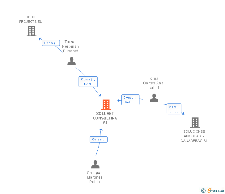 Vinculaciones societarias de SOLUVET CONSULTING SL
