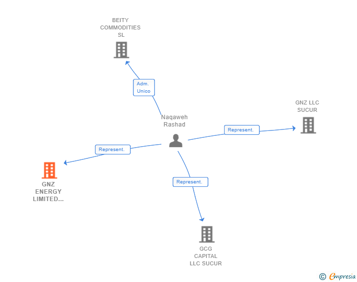 Vinculaciones societarias de GNZ ENERGY LIMITED SUCUR