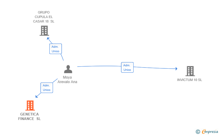 Vinculaciones societarias de GENETICA FINANCE SL