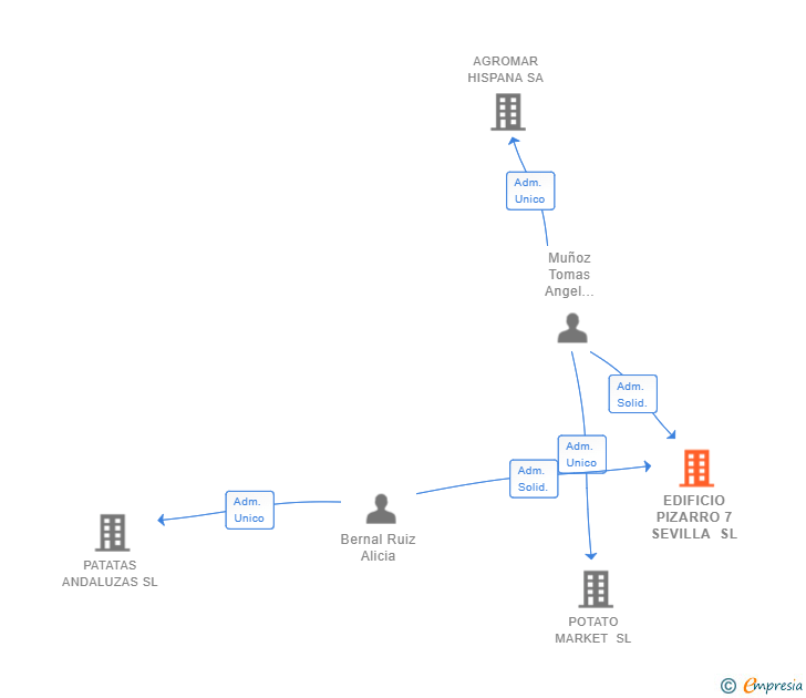 Vinculaciones societarias de EDIFICIO PIZARRO 7 SEVILLA SL