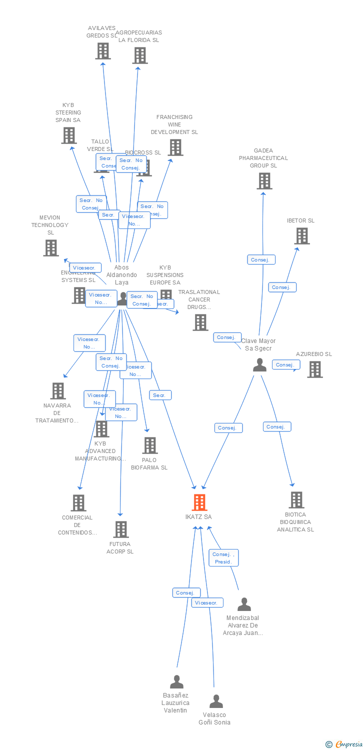 Vinculaciones societarias de IKATZ SA