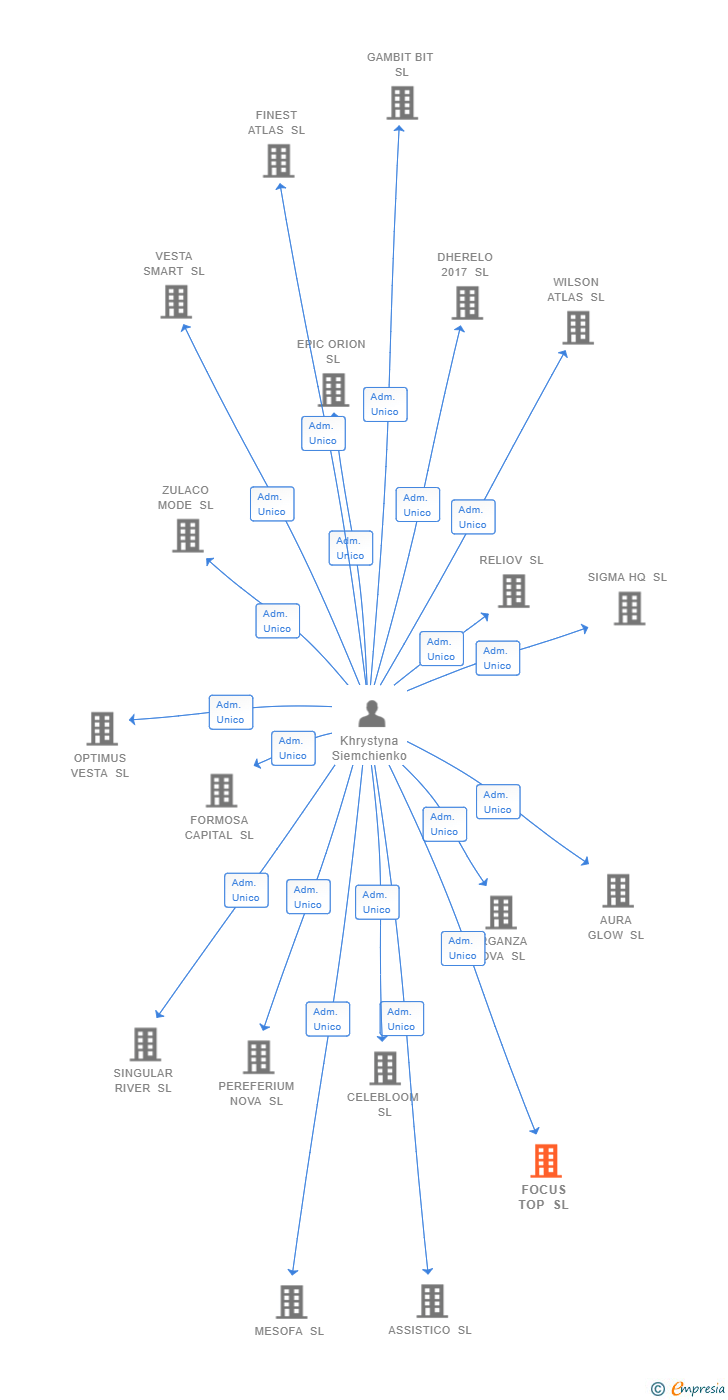 Vinculaciones societarias de FOCUS TOP SL