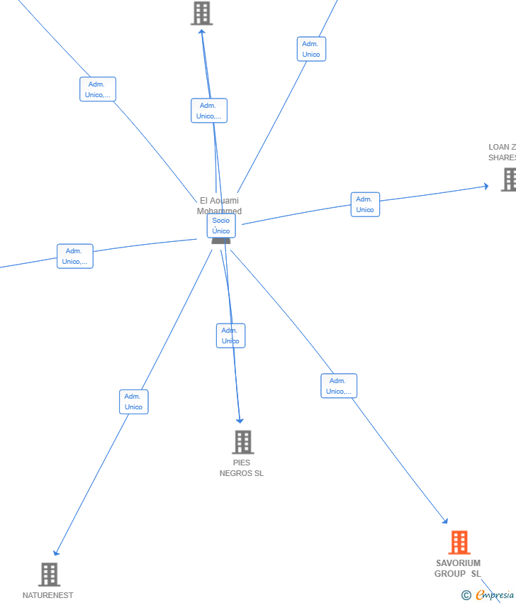 Vinculaciones societarias de SAVORIUM GROUP SL