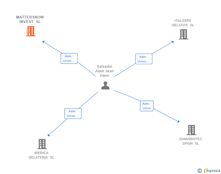 Vinculaciones societarias de MATTERSNOW INVEST SL