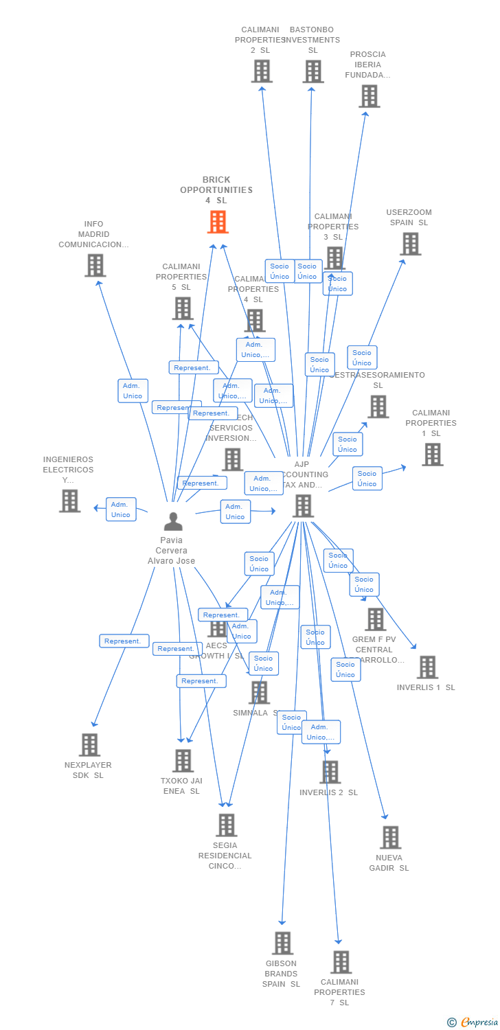 Vinculaciones societarias de BRICK OPPORTUNITIES 4 SL