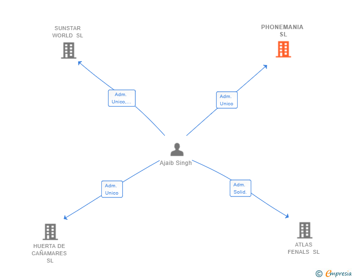 Vinculaciones societarias de PHONEMANIA SL