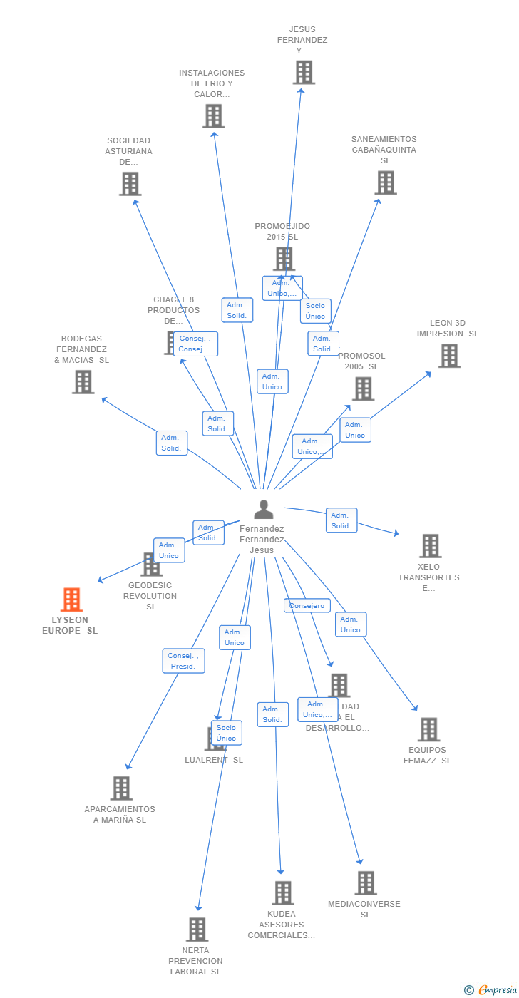 Vinculaciones societarias de LYSEON EUROPE SL