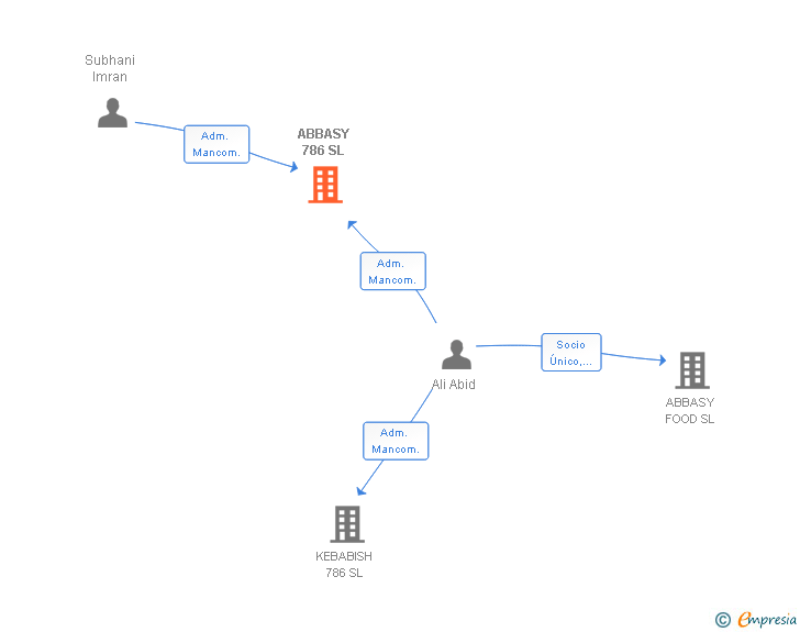 Vinculaciones societarias de ABBASY 786 SL