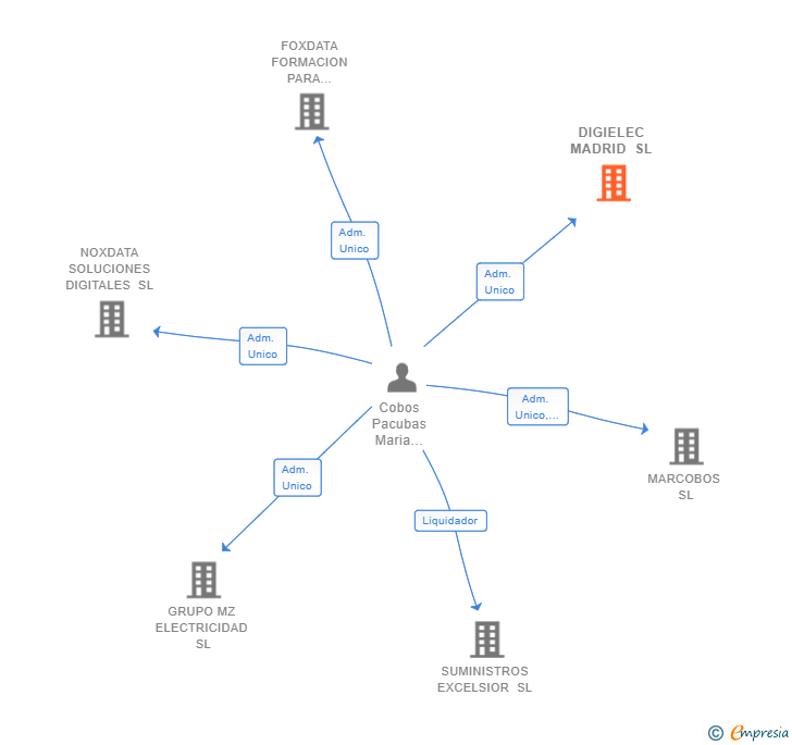 Vinculaciones societarias de DIGIELEC MADRID SL