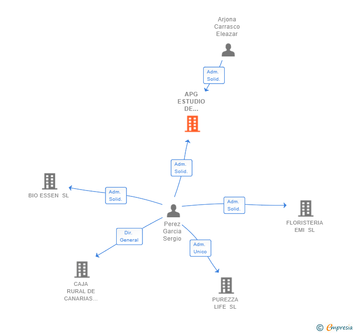Vinculaciones societarias de APG ESTUDIO DE ARQUITECTURA INTERIORISMO E INGENIERIA MADRID SL