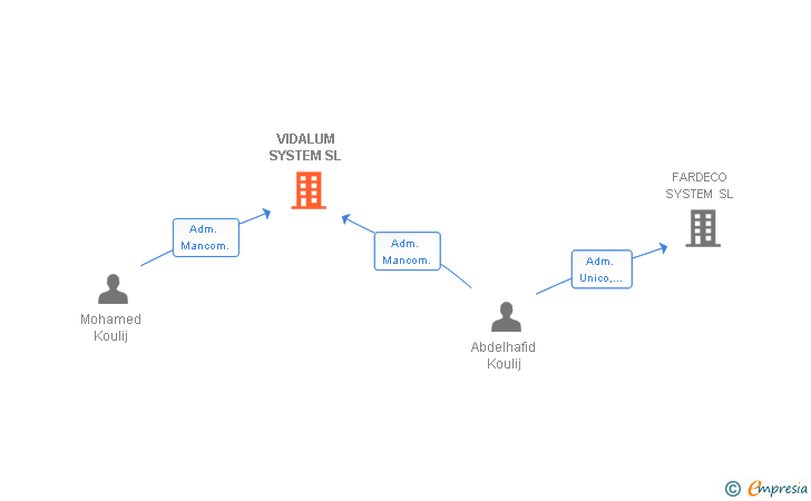 Vinculaciones societarias de VIDALUM SYSTEM SL