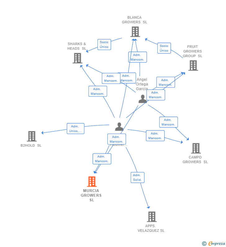 Vinculaciones societarias de MURCIA GROWERS SL