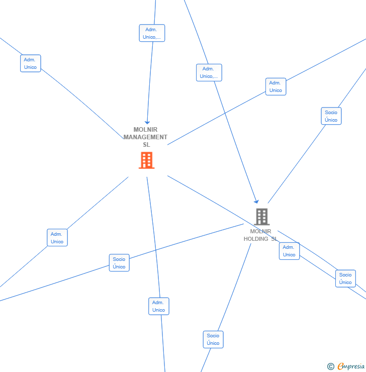 Vinculaciones societarias de MOLNIR MANAGEMENT SL