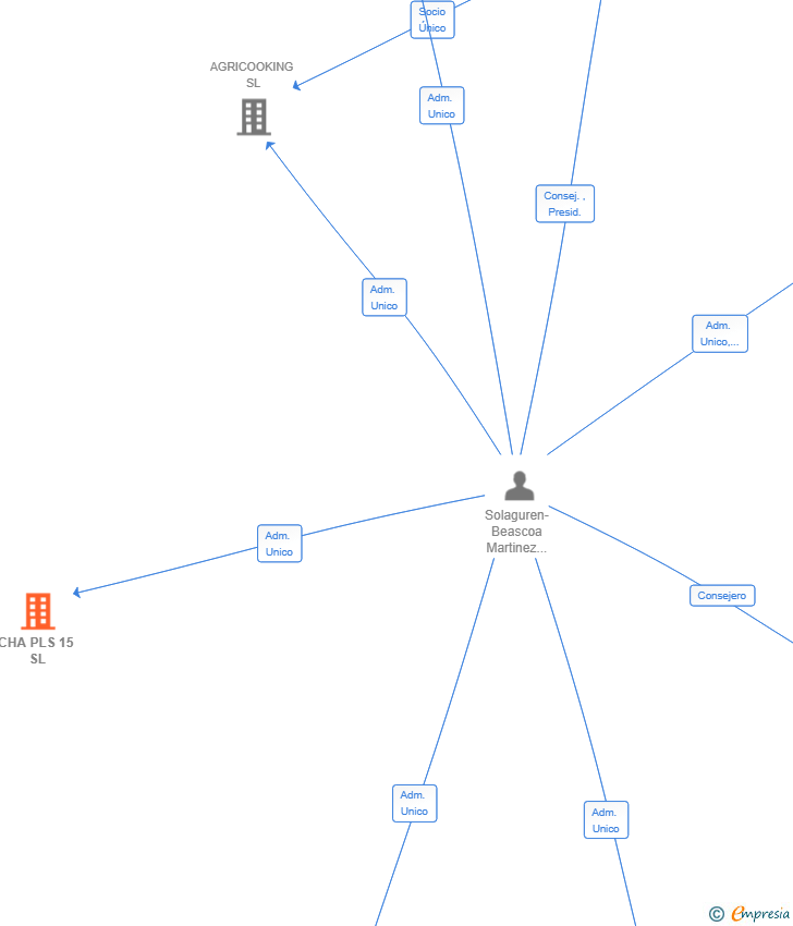 Vinculaciones societarias de CHA PLS 15 SL