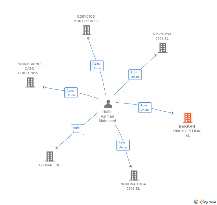 Vinculaciones societarias de BERKAN INMOGESTION SL