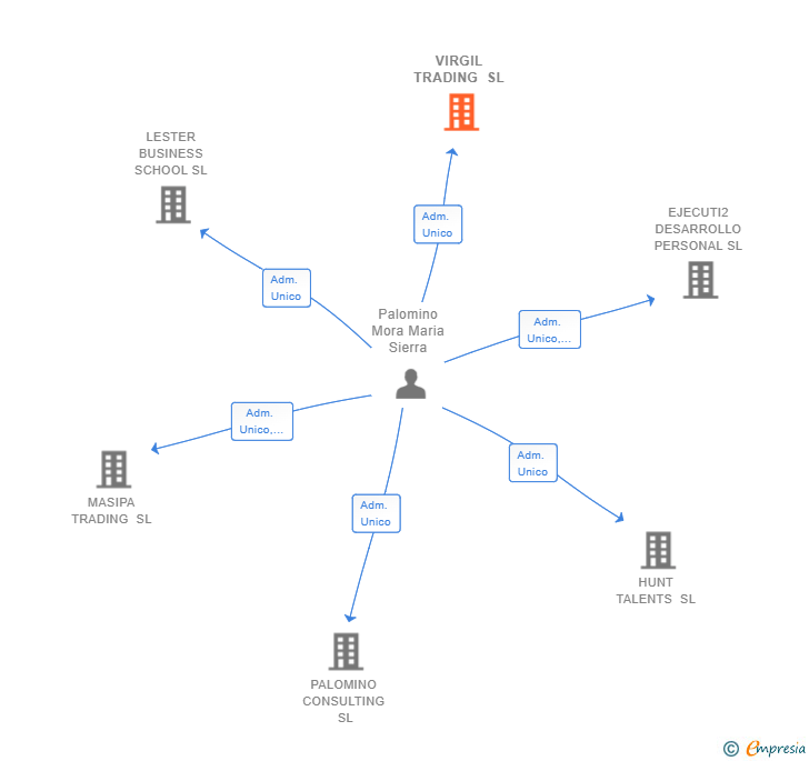 Vinculaciones societarias de VIRGIL TRADING SL
