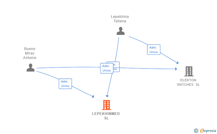 Vinculaciones societarias de LEPEKHINMED SL