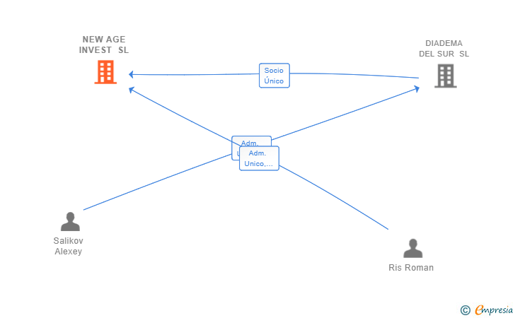 Vinculaciones societarias de NEW AGE INVEST SL