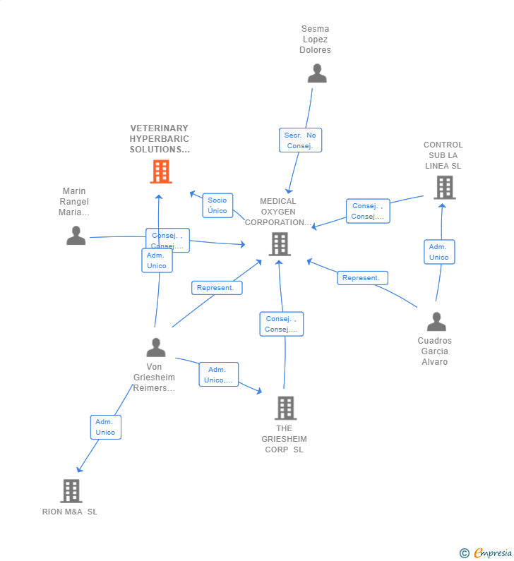 Vinculaciones societarias de VETERINARY HYPERBARIC SOLUTIONS SL