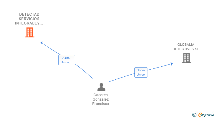 Vinculaciones societarias de DETECTA2 SERVICIOS INTEGRALES SL