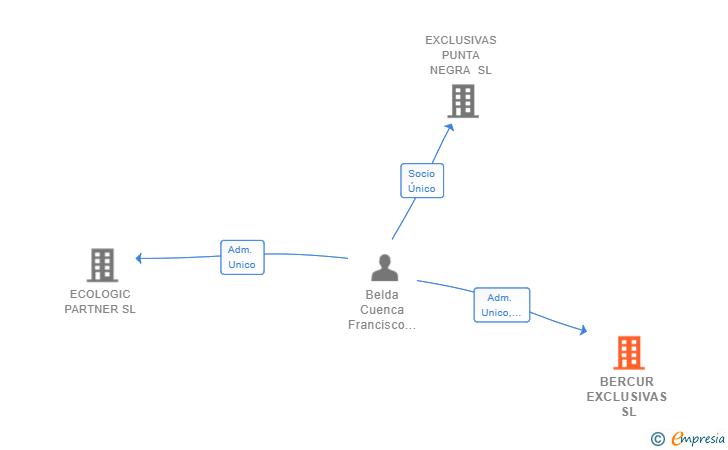 Vinculaciones societarias de BERCUR EXCLUSIVAS SL