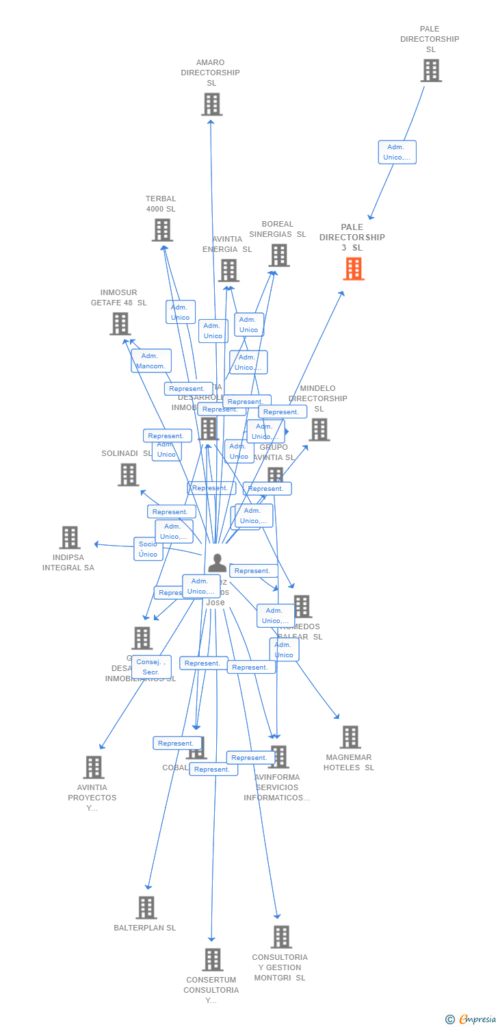 Vinculaciones societarias de PALE DIRECTORSHIP 3 SL