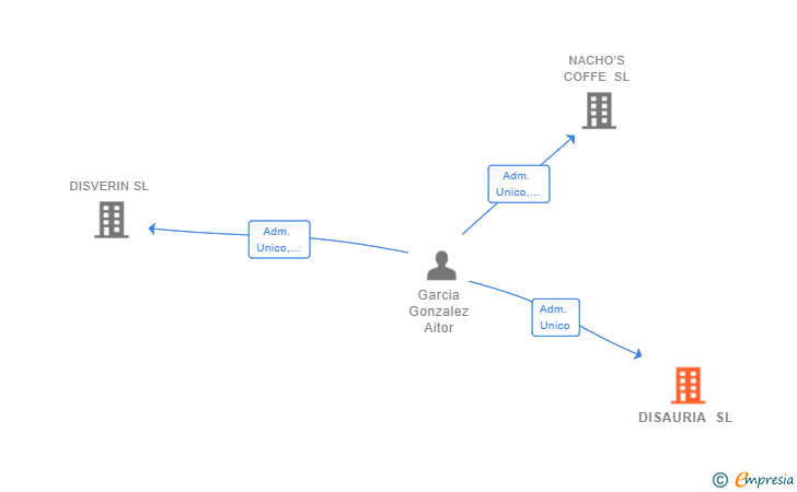 Vinculaciones societarias de DISAURIA SL
