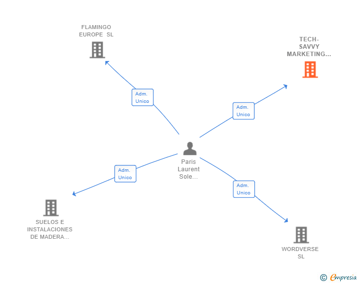 Vinculaciones societarias de TECH-SAVVY MARKETING SL