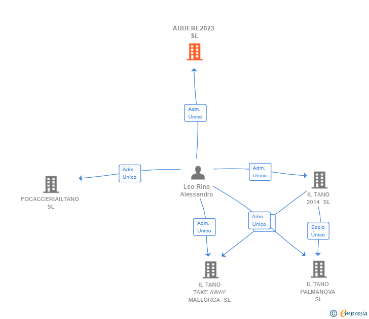 Vinculaciones societarias de AUDERE2023 SL