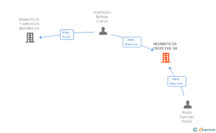 Vinculaciones societarias de NEUMATICOS TXEPETXA SA