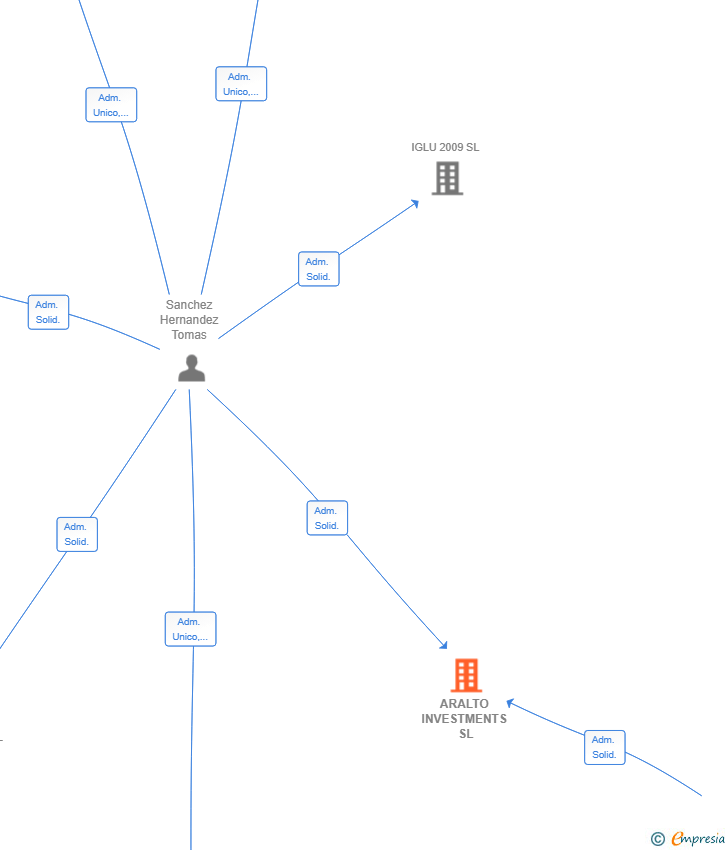 Vinculaciones societarias de ARALTO INVESTMENTS SL