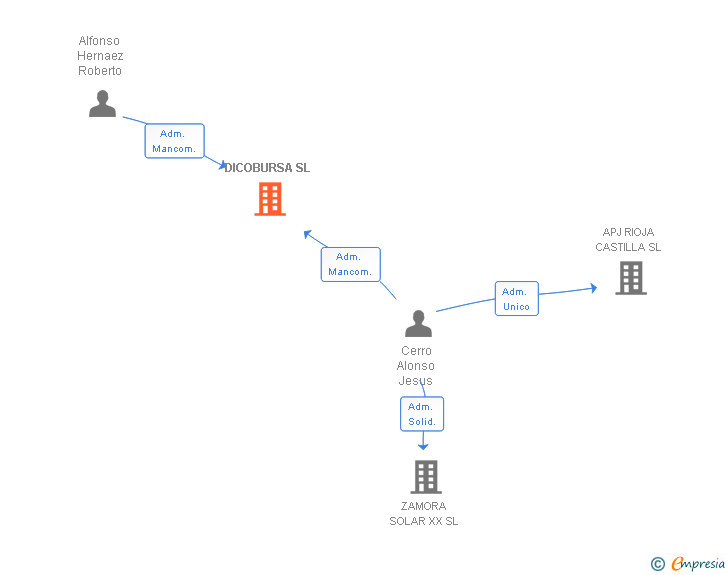 Vinculaciones societarias de DICOBURSA SL