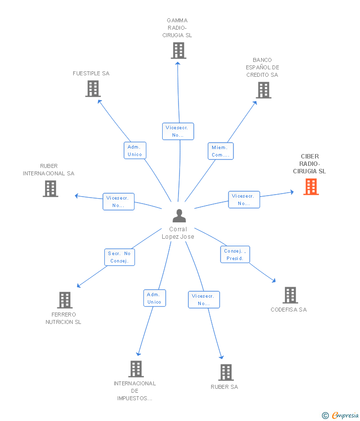 Vinculaciones societarias de CIBER RADIO-CIRUGIA SL