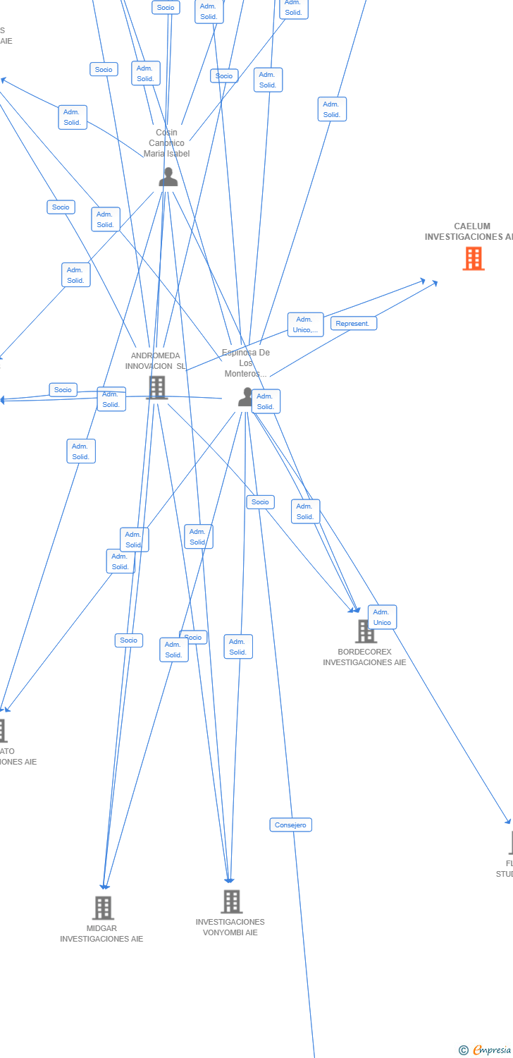 Vinculaciones societarias de CAELUM INVESTIGACIONES AIE
