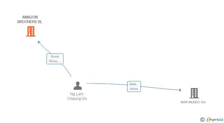 Vinculaciones societarias de AMAZON BROTHERS SL