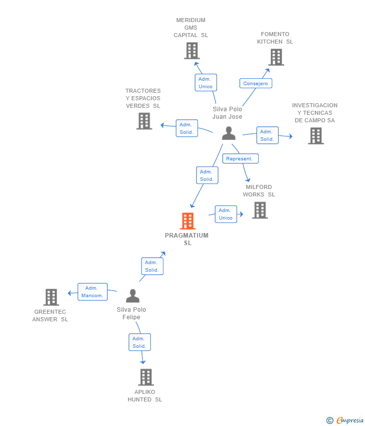 Vinculaciones societarias de PRAGMATIUM SL