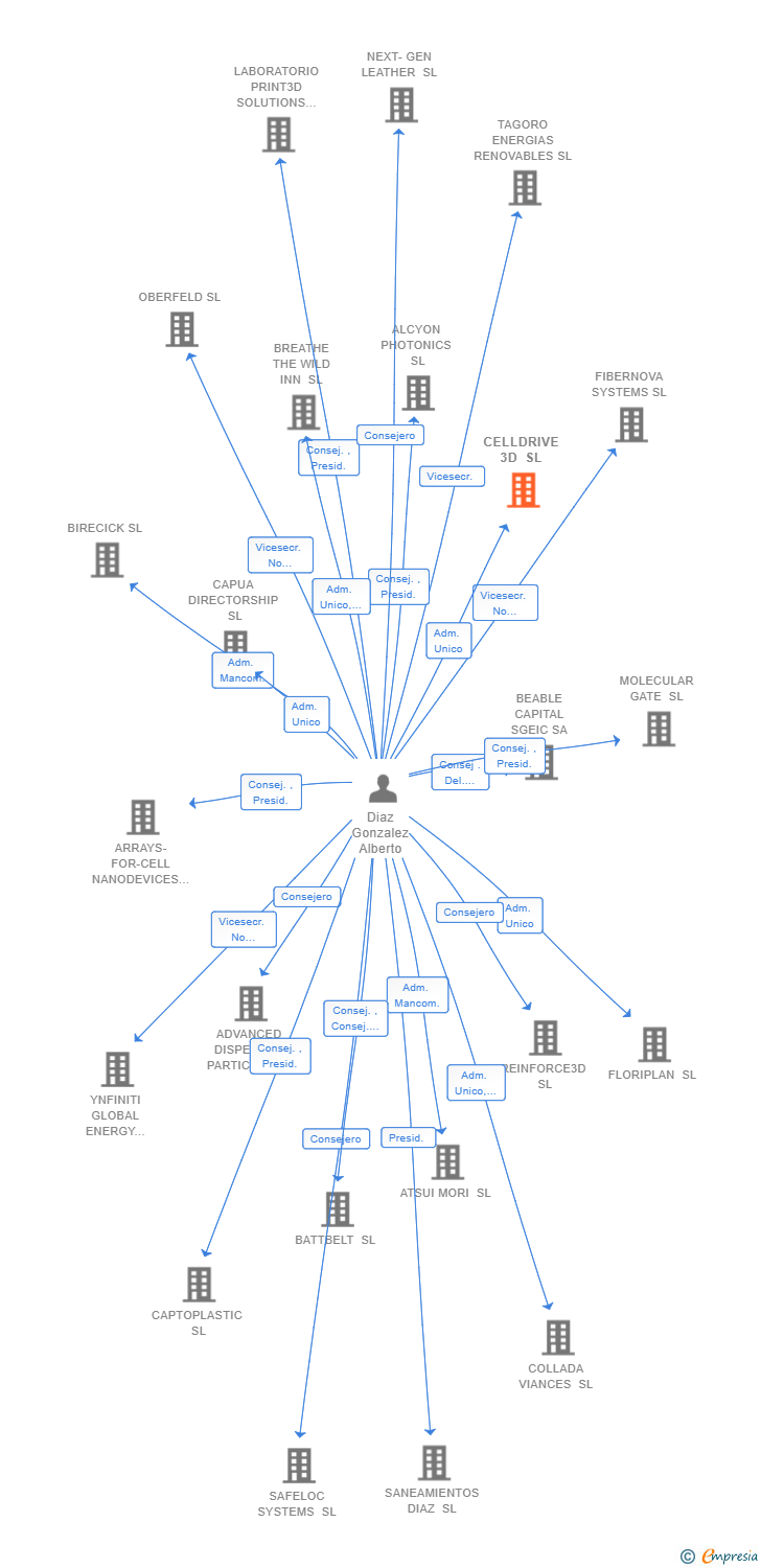 Vinculaciones societarias de CELLDRIVE 3D SL