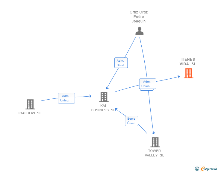 Vinculaciones societarias de TIENES VIDA SL