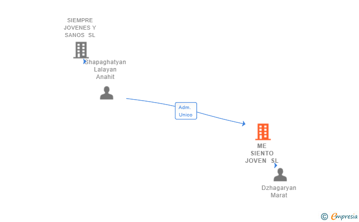 Vinculaciones societarias de ME SIENTO JOVEN SL