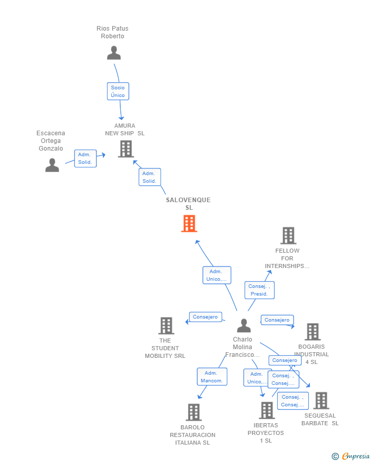 Vinculaciones societarias de SALOVENQUE SL